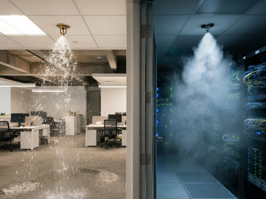 Gas Suppression system vs Sprinkler System